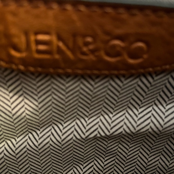 Jen &Co Tartan NWT Vegan Leather Trim Zippered Tote/ with cross body strap 17x13 - Picture 7 of 9